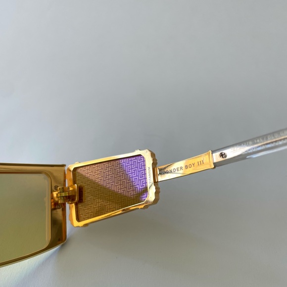 NWT BALMAIN Wonder Boy III Sunglasses, Gold/Gray, 100% AUTHENTIC!! main image 8